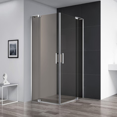 Душевой уголок 100-110x70-80 см Cezares SLIDER-AH-2-70/80-100/110-BR-Cr бронза