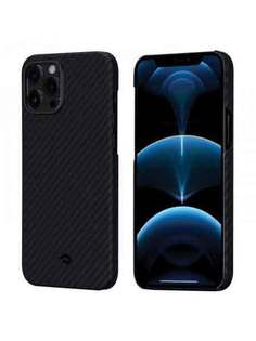 Чехол Pitaka MagEZ Case черно-серый в полоску для iPhone 12 Pro Max KI1201PM