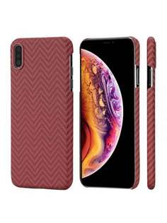 Чехол Pitaka MagEZ Case черно-оранжевый в полоску для iPhone Xs Max KI9007XM