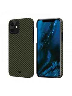 Чехол Pitaka MagEZ Case черно-зеленый в полоску для iPhone 12 Mini KI1205