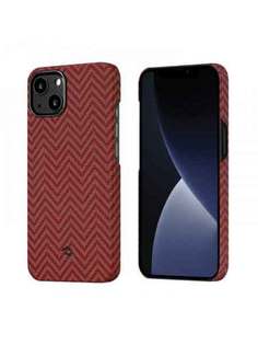 Чехол Pitaka MagEZ Case черно-оранжевый в полоску для iPhone 13 Mini KI1307