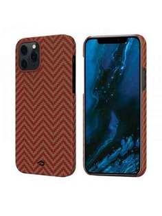 Чехол Pitaka MagEZ Case черно-оранжевый в полоску для iPhone 12 / 12 Pro KI1207P