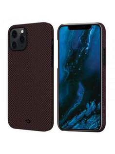 Чехол Pitaka MagEZ Case черно-красный шахматное плетение iPhone 12 Pro Max KI1204PM