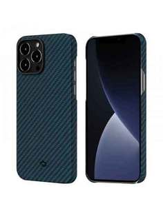 Чехол Pitaka MagEZ Case черно-зеленый в полоску для iPhone 13 Pro Max KI1308PM