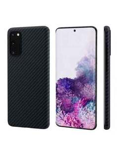 Чехол Pitaka MagEZ Case черно-серый в полоску для Samsung S20 KS2001