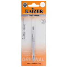 Инструменты по уходу за ногтями и кожей пинцет для бровей KAIZER 9см прямой матовый металл