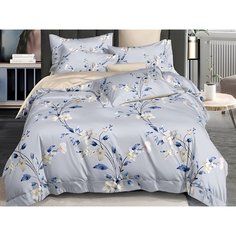 Постельное белье 1.5-спальное, простыня 145х214 см, 2 наволочки 70х70 см, пододеяльник 145х214 см, Адель, поплин, Искусство