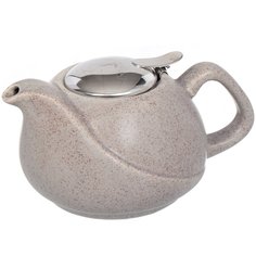 Чайник заварочный керамика, 0.8 л, с ситечком, Ф19-008R, серый
