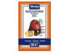 Бумажные пылесборники Vesta Filter 5шт + фильтр GR 01