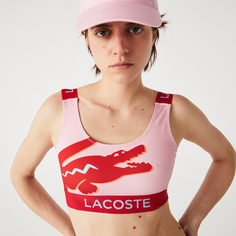 Женский бикини-топ Lacoste с крокодиловым принтом