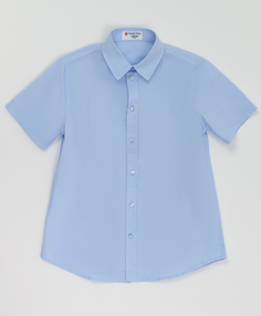 Голубая рубашка с коротким рукавом Button Blue
