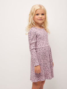 Трикотажное платье с принтом для девочек (розовый, 98) Sela