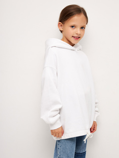 Трикотажное худи для девочек (белый, 122) Sela