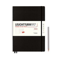 Еженедельник-блокнот датированный Leuchtturm1917 Master, 72 листа, А4+, черный