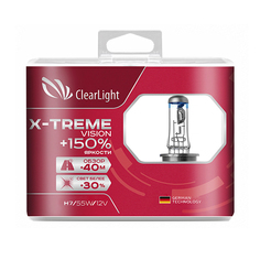 Лампы для фар автомобиля комплект ламп H7 X-treme Vision +150% Light 12В 55Вт 2шт Clearlight