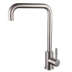 Смеситель для кухни, РМС, с картриджем, нержавеющая сталь, SUS124-017F-1