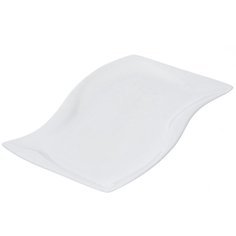 Блюдо керамика, фигурное, 25 см, белое, Daniks, Грейс, Y4-3744