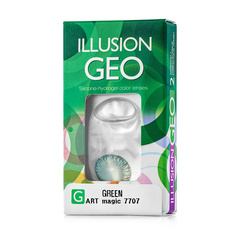 Цветные контактные линзы ILLUSION GEO Magic green