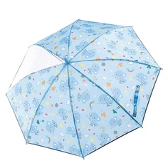 Зонт-трость детский механический голубой Playtoday