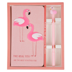 Набор: блокнот и ручка "Фламинго" Playtoday