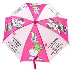 Зонт-трость детский механический розовый Playtoday