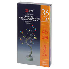 Интерьерные украшения Светодиодная новогодняя фигура ЭРА ЕGNID - 36M дерево с разноцветными жемчужинами 36 LED Б0051948 ERA