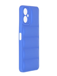 Чехол DF для Tecno Spark 9 Pro Silicone дутый Blue tJacket-01