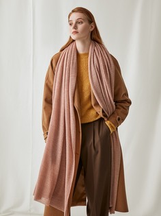 Палантин из шерсти розового оттенка (75*225) Elis