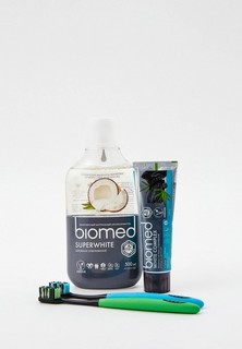 Набор для ухода за полостью рта Biomed ополаскиватель Biomed Superwhite, 500 мл, зубная паста Biomed White Complex, 100 г, зубные щетки 2 шт.