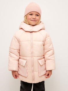 Дутая стеганая куртка для девочек (розовый, 104) Sela