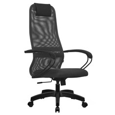Кресла офисные кресло офисное SU-B-8 темно-серый экокожа/сетка Метта