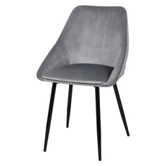 Стулья для кухни стул МАРТИН 520х570х850мм серый с принтом ткань/металл