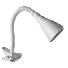 Настольные лампы для рабочего стола лампа настольная на прищепке ARTE LAMP Cord 1х40Вт E14 металл пластик белый