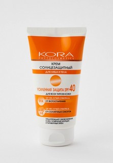 Крем солнцезащитный Kora КОРА для лица и тела, SPF 40, 150 мл