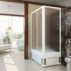 Душевой уголок Радомир Верчелли 1-03-1-2-0-0120 119х81х227, стекло матовое, поддон высокий, профиль белый, левый