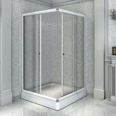 Душевой уголок Радомир 1-03-1-2-0-1220 90х110х196, стекло прозрачное, поддон, профиль белый, правый