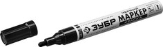 Маркер-краска Зубр МК-750 06325-2 черный, 2-4 мм, круглый наконечник