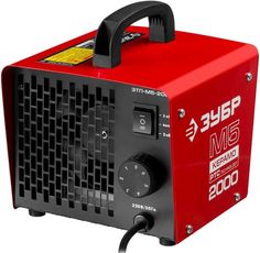 Тепловая пушка Зубр М5-Керамо ЗТП-М5-2000, электрическая, РТС керамический нагревательный элемент, регулировка температуры, 2 режима работы, 220В