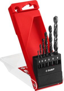 Набор сверл по металлу Зубр Мастер 29605-H6 сталь Р4М2, класс В, 6шт(2-8мм)