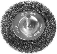 Щетка дисковая для дрели Зубр Профессионал 35198-075_z02 ? 75 мм, проволока 0.3 мм