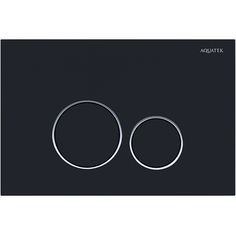 Кнопка смыва Акватек Evolution new KDI-0000020, круглые клавиши, черная матовая, пластик