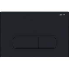 Кнопка смыва Акватек Evolution new KDI-0000017, прямоугольные клавиши, черная матовая, пластик