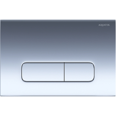 Кнопка смыва Акватек Evolution new KDI-0000016, прямоугольные клавиши, хром глянец, пластик