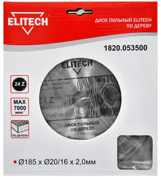 Диск пильный ELITECH