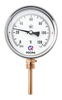Термометр Росма БТ-52.211 D 100 мм, 0-160*C, L-150 мм, 1/2&quot; НР радиальный