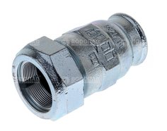 Соединитель обжим (IК) 1.1/4&quot; ВР, 10бар, t-80*C, оцинкованный чугун (40,0-42,9мм0 Gebo