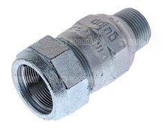 Соединитель обжим (АК) 1&quot; НР, 10бар, t-80*C, оцинкованный чугун (31,4-34,2мм) Gebo