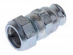 Соединитель обжим (IК) 2&quot; ВР, 10бар, t-80*C, оцинкованный чугун (59,7-63,6мм) Gebo