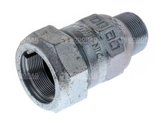 Соединитель обжим (АК) 1.1/4&quot; НР, 10бар, t-80*C, оцинкованный чугун (40,0-42,9мм) Gebo