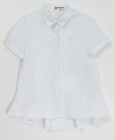 Белая блузка с коротким рукавом Button Blue